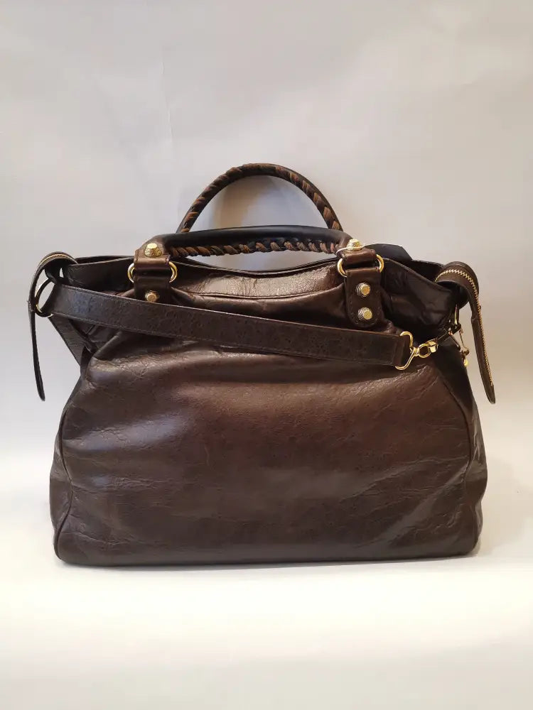 Balenciaga Velo Choco Ghw 2013 Shoulder Bag