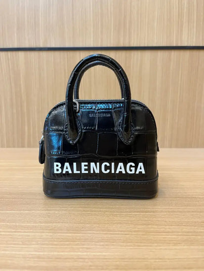 Balenciaga Ville Mini Croco Black 2024 Bag