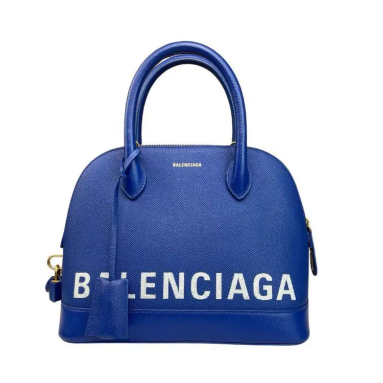 Balenciaga Ville Small Grained Blue 2019 Handbag