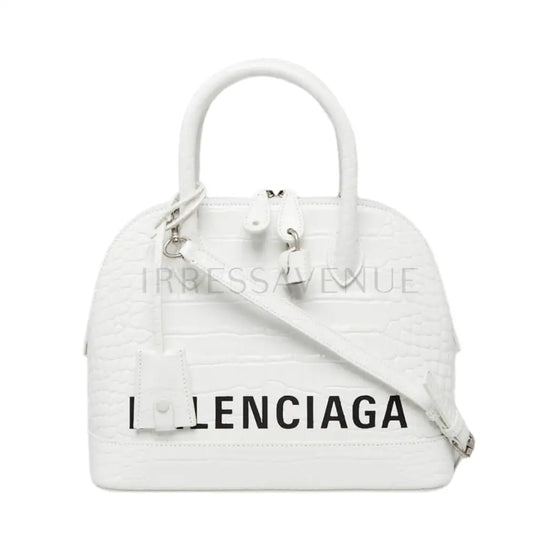 Balenciaga Ville Small White Handbag