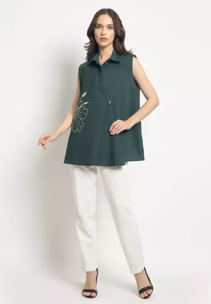 Bhuvi Top By Sroja Studio Emerald Xl