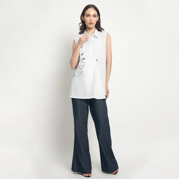 Bhuvi Top By Sroja Studio White M Clothing