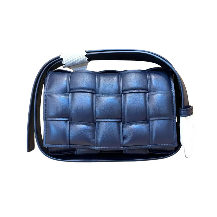 Bottega Veneta Cassete Mini Navy Ghw 2024 Crossbody Bag