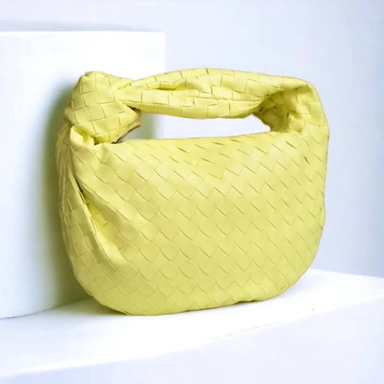 Bottega Veneta Teen Jodie Handbag In Lantern Yellow Ghw