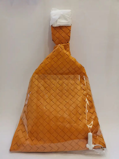 Bottega Veneta Woven Twist Orange Ghw Handbag