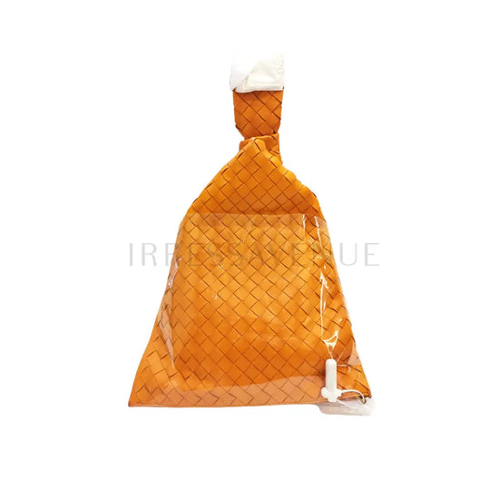 Bottega Veneta Woven Twist Orange Ghw Handbag