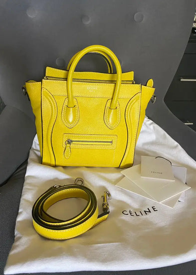 Celine Nano Luggage Yellow 2012 Crossbody Bag