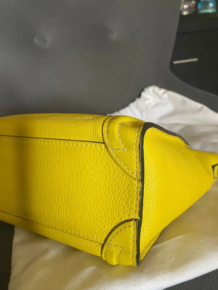 Celine Nano Luggage Yellow 2012 Crossbody Bag