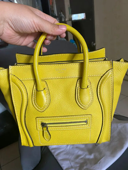 Celine Nano Luggage Yellow 2012 Crossbody Bag