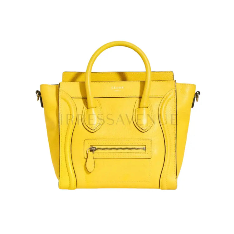 Celine Nano Luggage Yellow 2012 Crossbody Bag