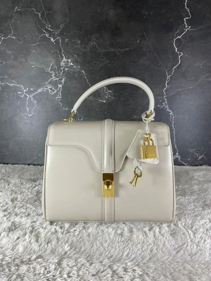 Celine Soft 16 Broken White Handbag