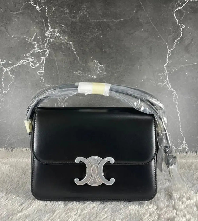 Celine Triomph Teen Black Shw Crossbody Bag