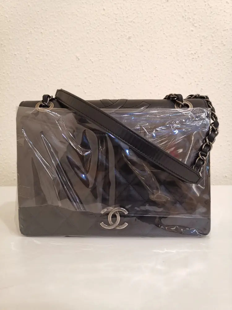 Chanel Black Calfskin Small Balerina Flap Bag Rthw #21 Shoulder Bag