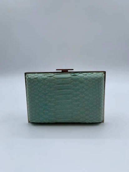 Chanel Blue Mint Phyton #16 (2012) Pouch & Clutch