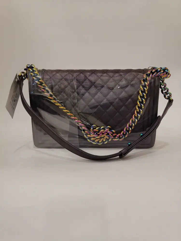 Chanel Boy Medium Iridescent Rainbow Hardware 21