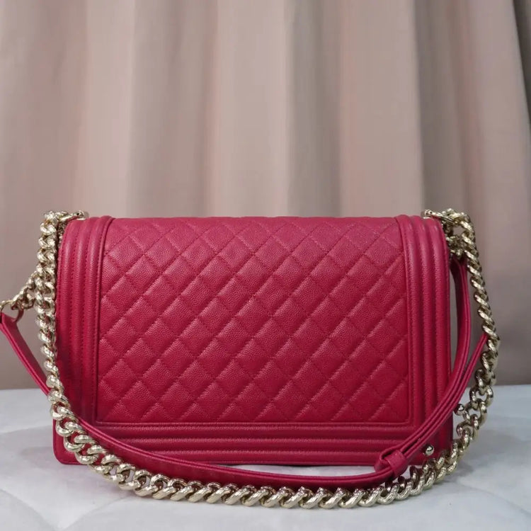 Chanel Boy Rose Fuschia Ghw 2019 Shoulder Bag