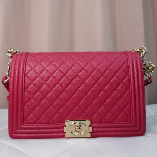 Chanel Boy Rose Fuschia Ghw 2019 Shoulder Bag