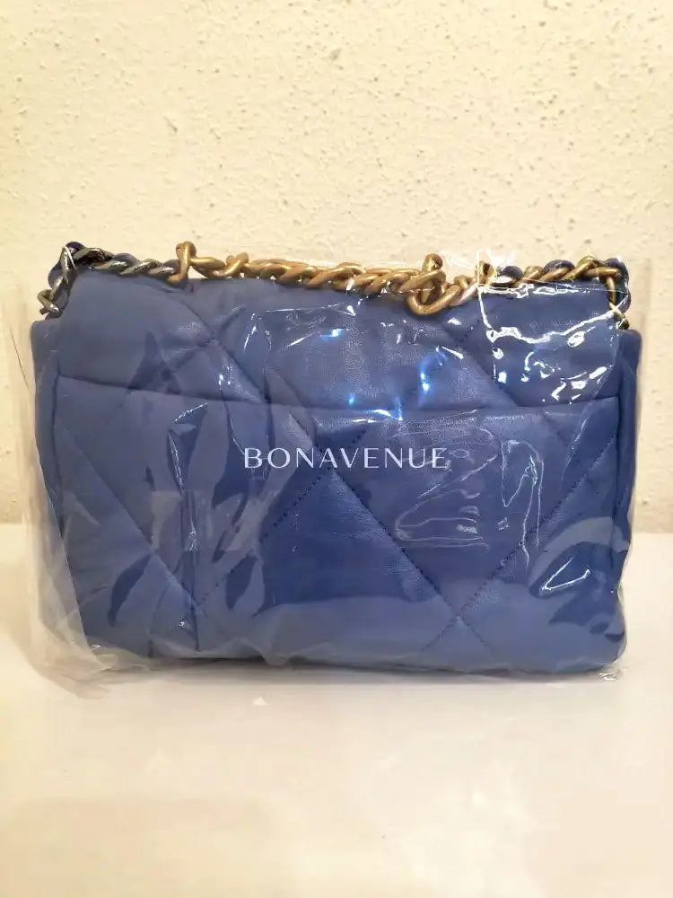 Chanel C19 Calfskin Blue Small 2019 Hand Bag