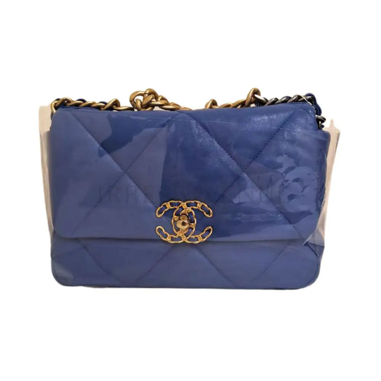 Chanel C19 Calfskin Blue Small 2019 Hand Bag