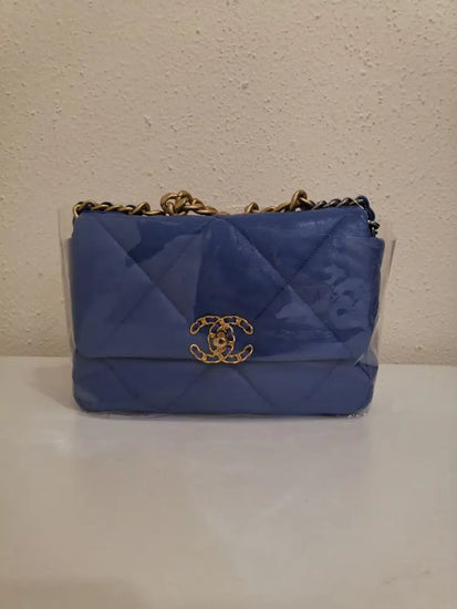 Chanel C19 Calfskin Blue Small 2019 Hand Bag