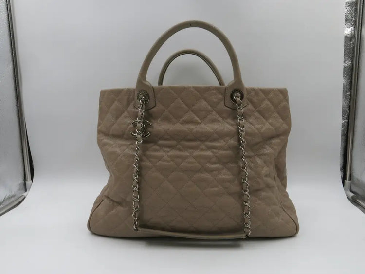 Chanel Caviar Shiva Tote Beige Bag