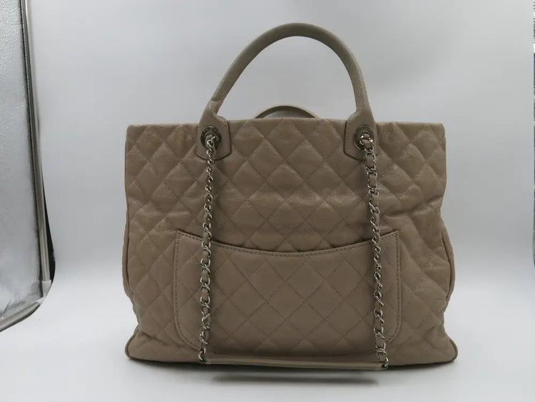 Chanel Caviar Shiva Tote Beige Bag