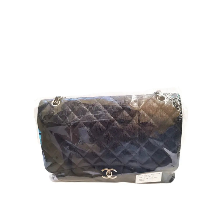 Chanel Classic Maxi Black Caviar Shw Seri 15 15383670 Shoulder Bag