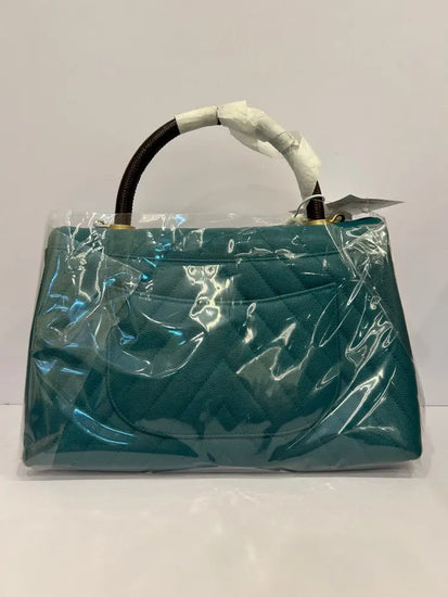 Chanel Coco Handle Medium Green Ghw Lizard #28 Handbag