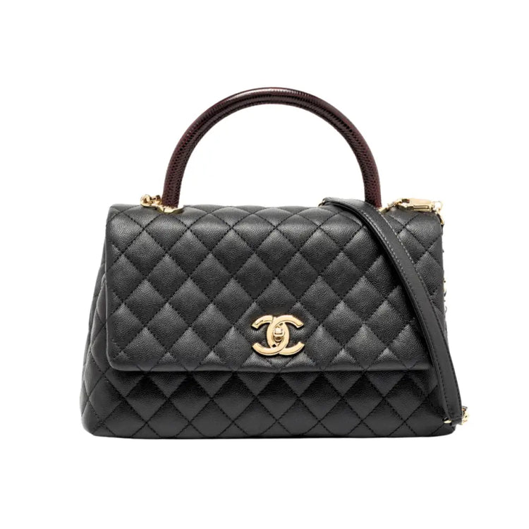 Chanel Coco Handle Small Black Caviar Lghw Crossbody Bag