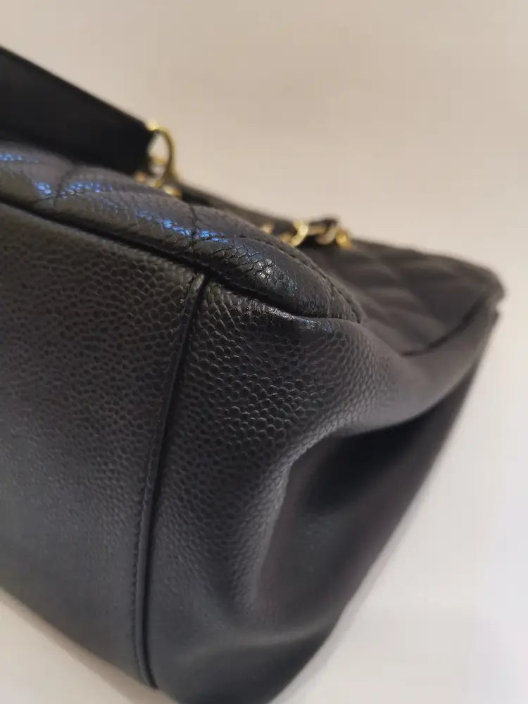 Chanel Gst Black Caviar Ghw #11 Handbag