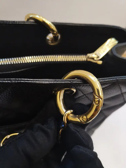 Chanel Gst Black Caviar Ghw #11 Handbag