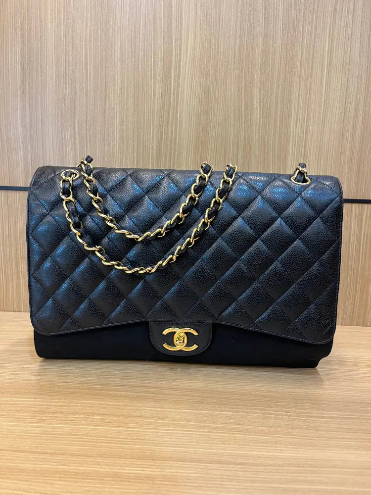 Chanel Maxi Black #20 Shoulder Bag Handbags