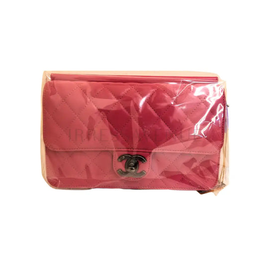 Chanel Pink Lambskin Crossing Time Flap Bag Rthw #18 Crossbody