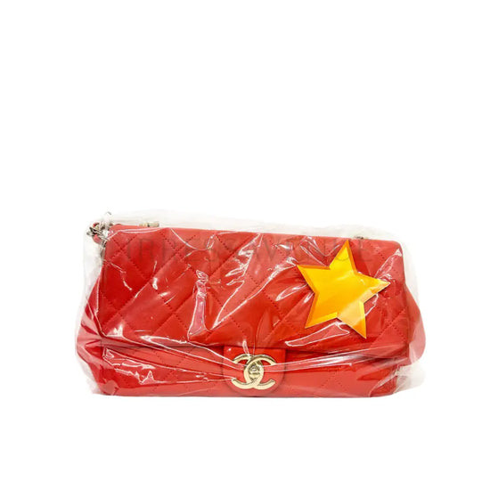 Chanel Red Flapbag Handbag