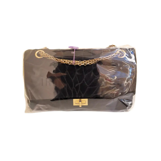 Chanel Reissue 2.55 Embroided Black Jersey Ghw #12 Crossbody Bag