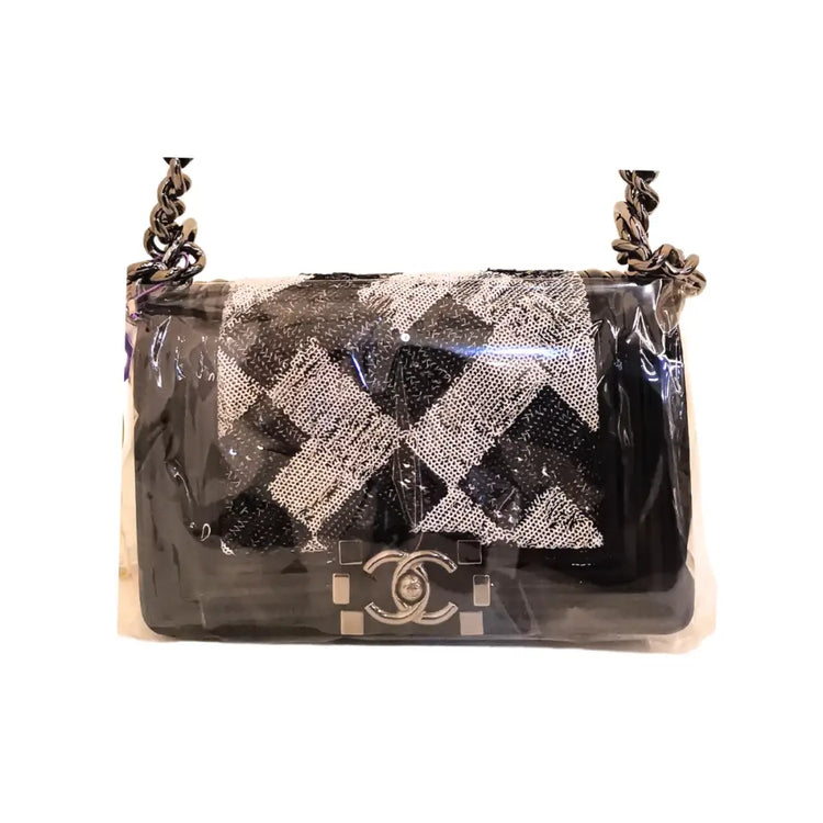 Chanel Small Boy Limited Sequin / Patent Black #19 Crossbody Bag