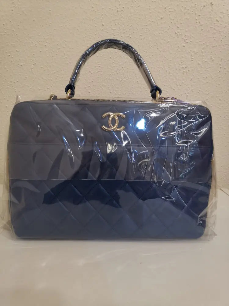 Chanel Trendy Blue Lambskin Medium Lghw #23 Handbag