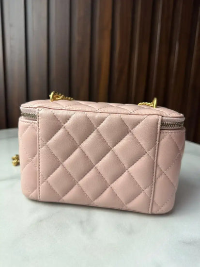 Chanel Vanity 23S In Light Pink Camelia Crush Chain Ghw 2023 Crossbody Bag