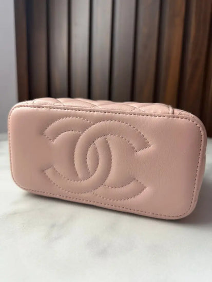 Chanel Vanity 23S In Light Pink Camelia Crush Chain Ghw 2023 Crossbody Bag