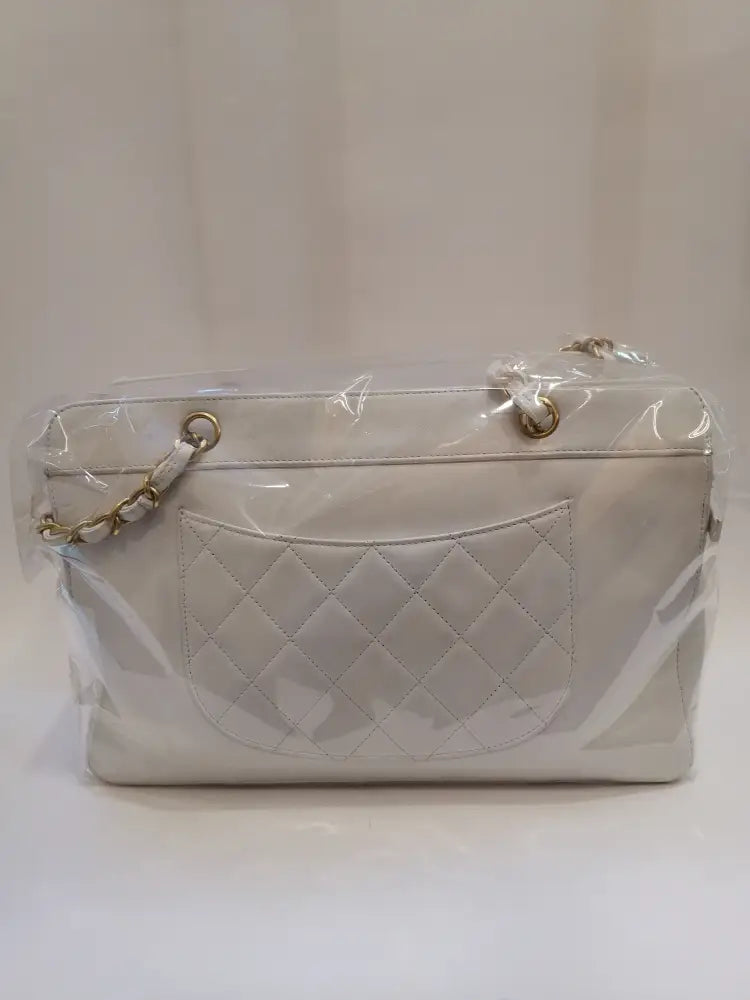 Chanel White Calf Ghw Shoulder Bag Seri 15