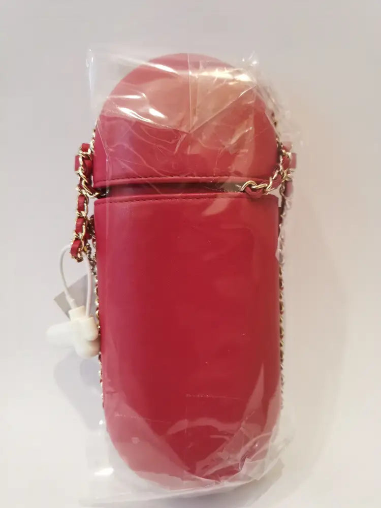 Channel Lambskin Sunglass Case Pink Crossbody Bag