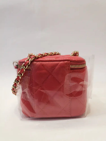 Channel Mini Caviar Red Bag