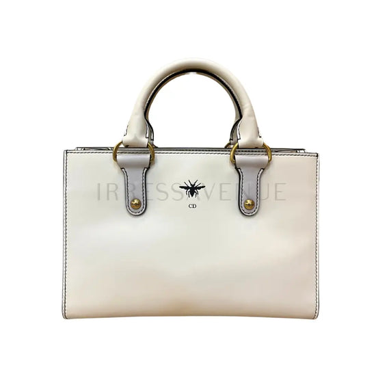 Christian Dior D-Bee Smooth Leather White 2017 Handbag