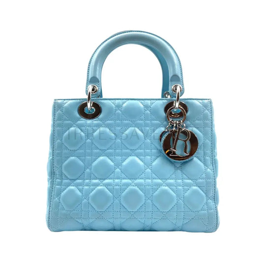 Christian Dior Mini Lady Blue Shw Crossbody Bag