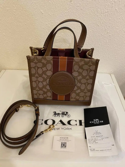 Coach Dempsey Tote Brown 2024 Crossbody Bag