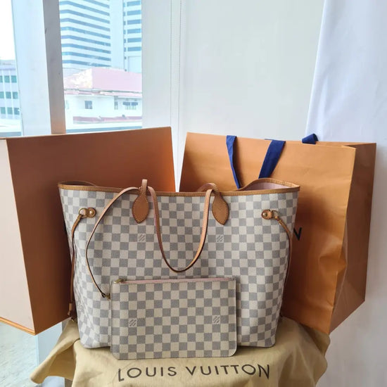 Damier Azur Neverfull Gm Tote Bag