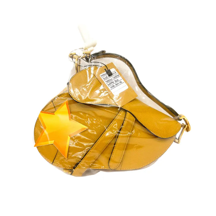 Dior Mustard Yellow Leather Saddle Bag 2019 Shoulder