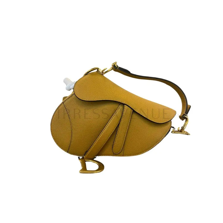 Dior Mustard Yellow Leather Saddle Bag 2019 Shoulder