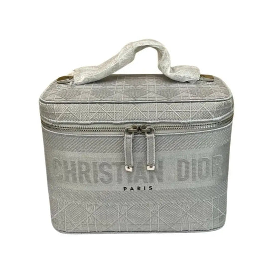 Dior Travel D-Lite Vanity Case Cannage Grey 2020 Pouch & Clutch