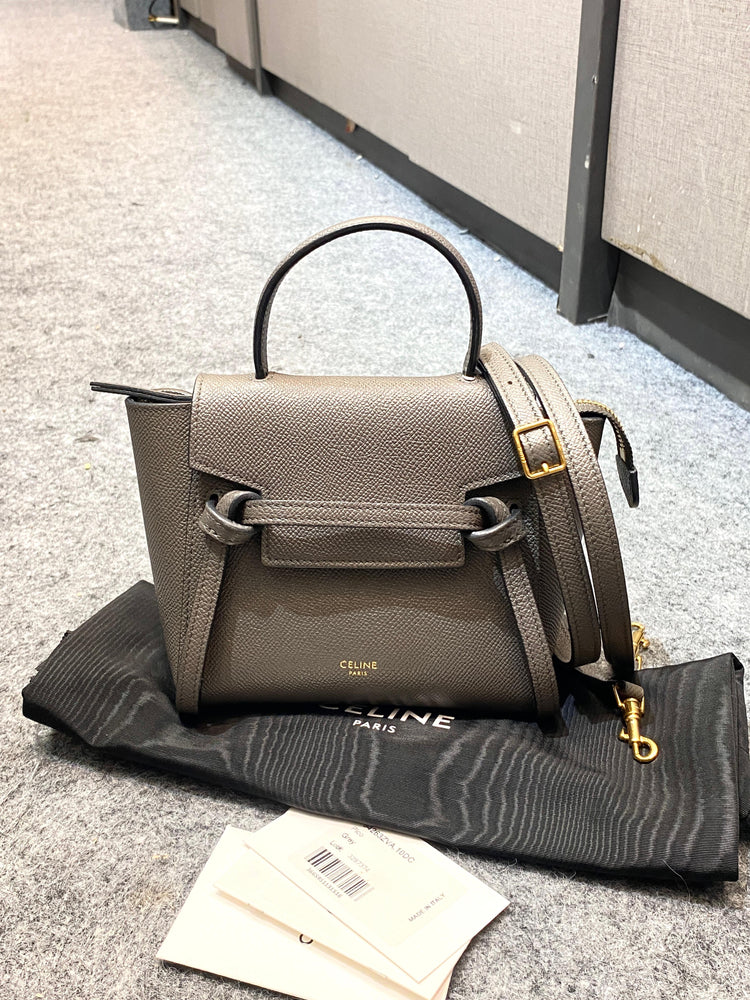 Celine Pico Belt Grey Ghw